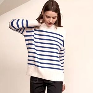 La Ligne Marin striped Sweater small oversized cashmere wool blend white blue S